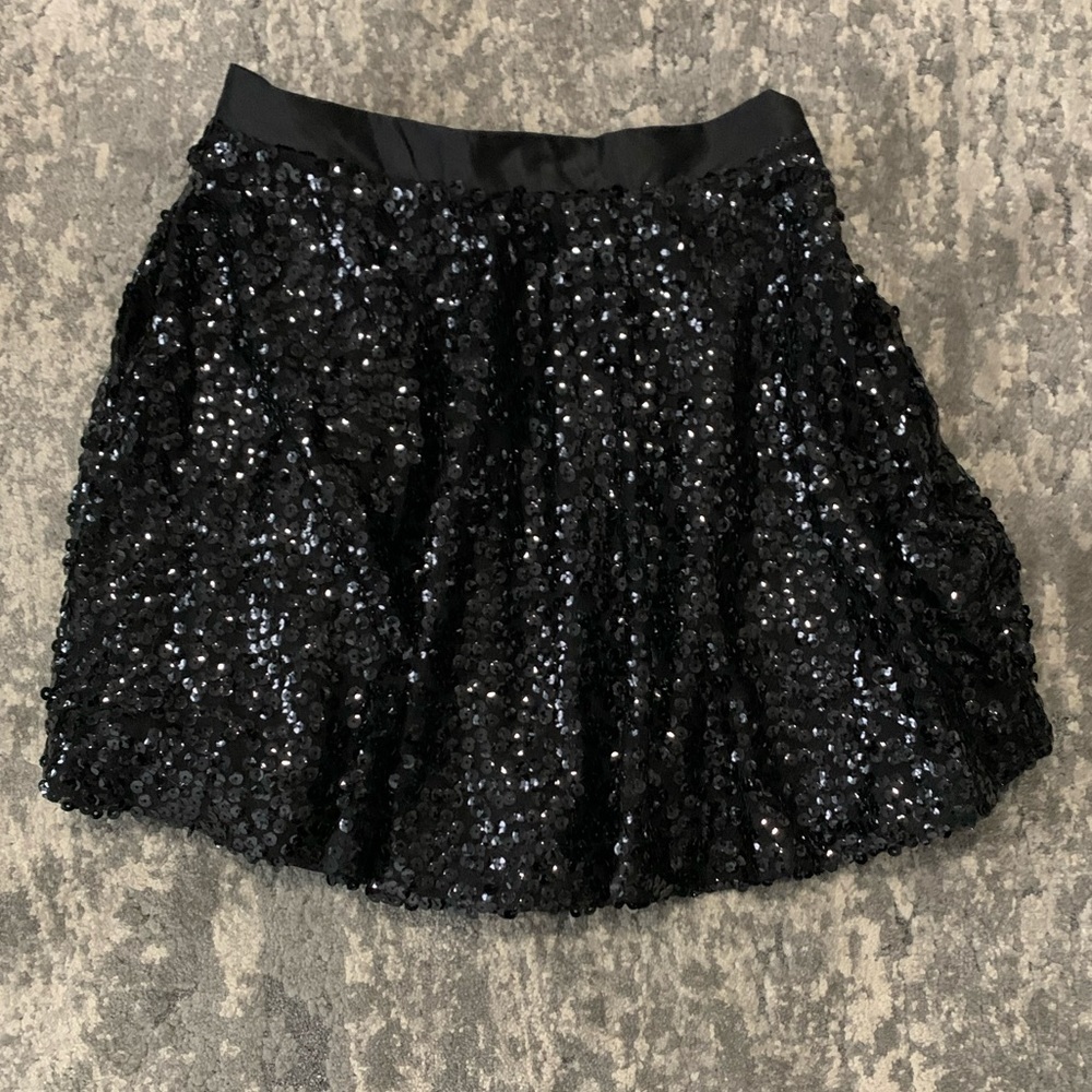 Black sequin skirt